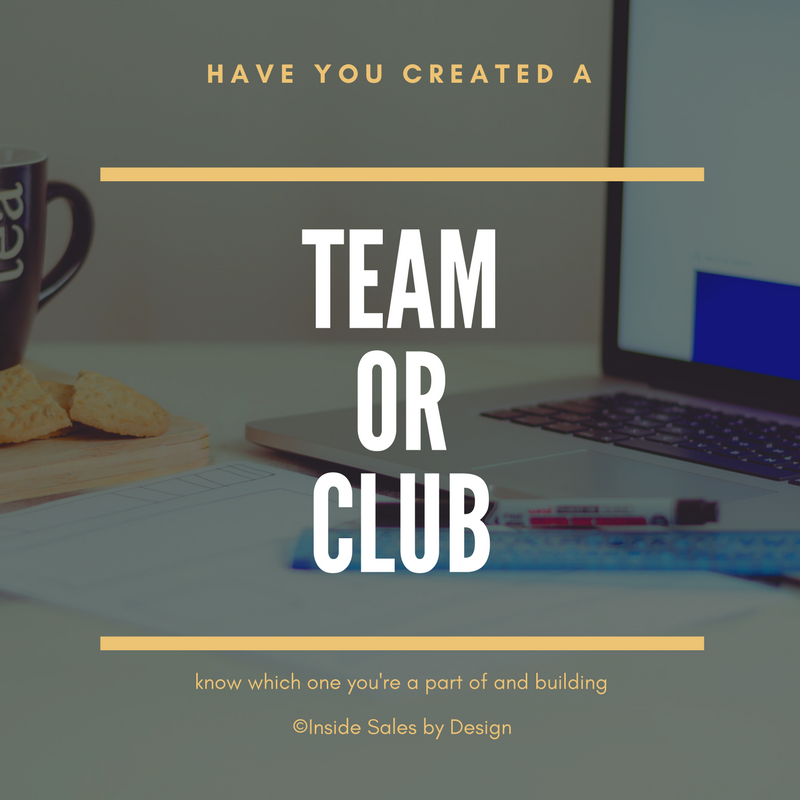 Do you have a Team or a Club?